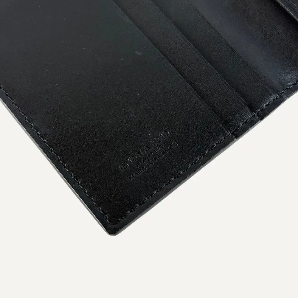 Goyard Saint Sulpice Card Holder Black Goyardine Coated Canvas Wallet
